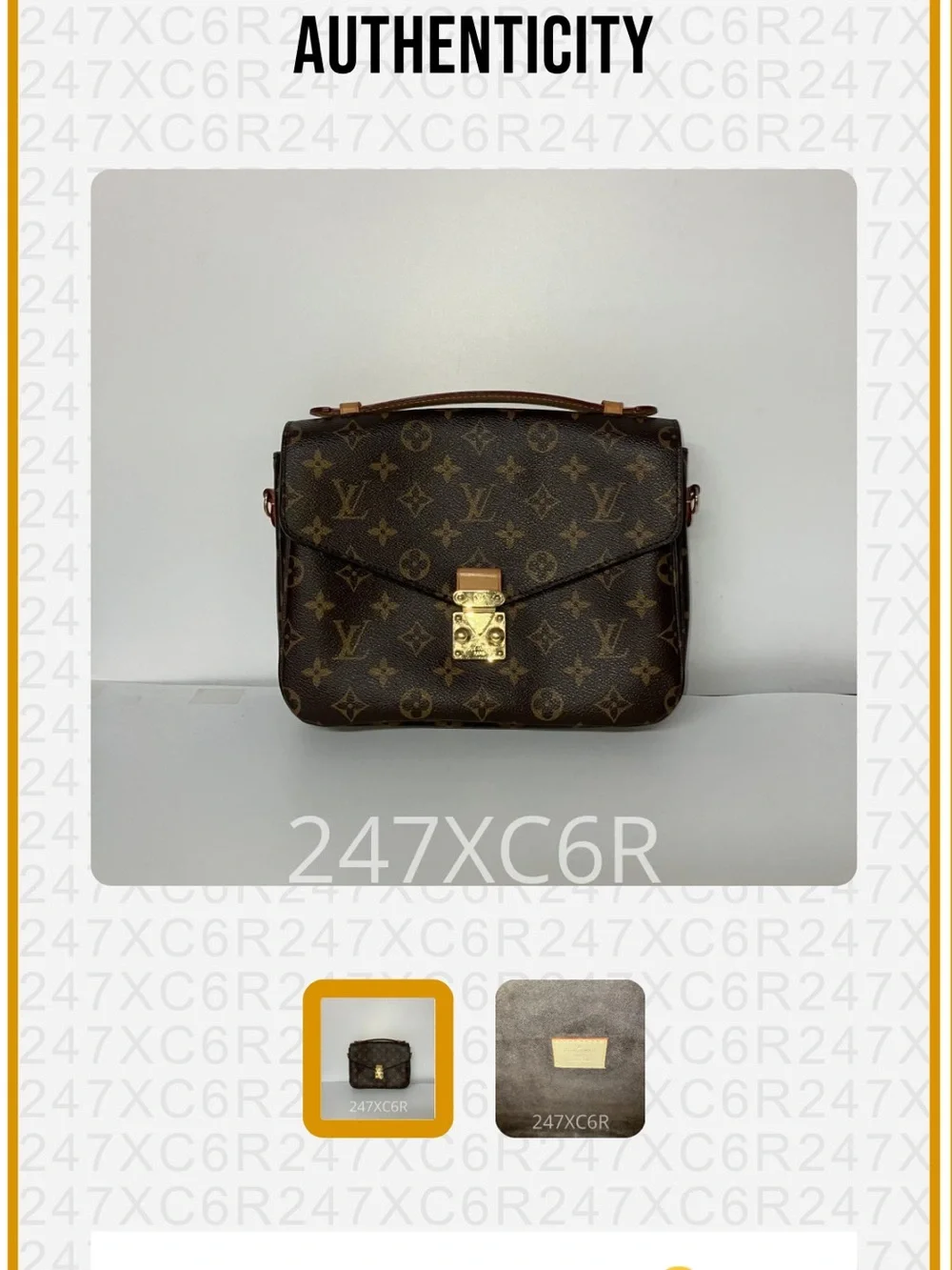 Louis Vuitton Brown Monogram Crossbody Bag with Gold Hardware